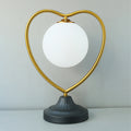 Metal Heart Shape Frosted Ball Table Lamp (Each) for bedrooms