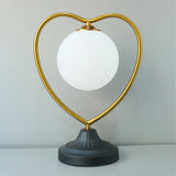 Metal Heart Shape Frosted Ball Table Lamp (Each) for bedrooms