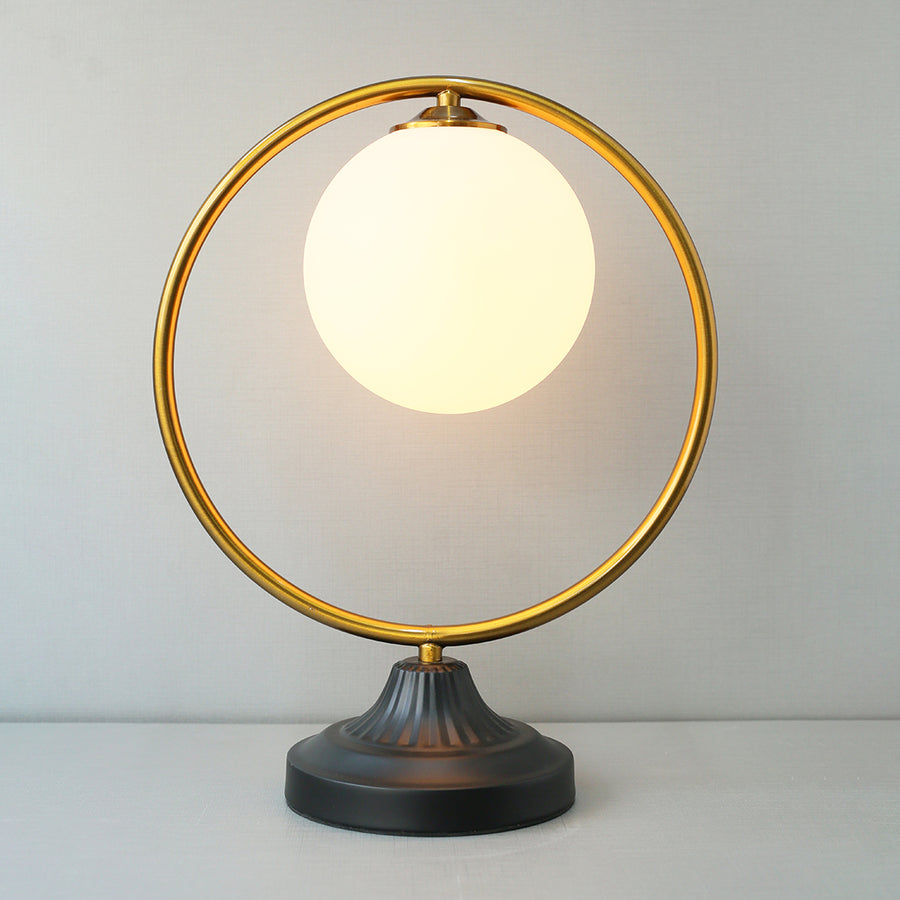 Metal Circle Frosted Ball Table Lamp (Each) for bedrooms