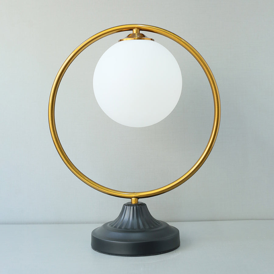 Metal Circle Frosted Ball Table Lamp (Each) for bedrooms