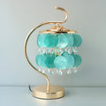 Mother Of Pearls Green Hanging Disks Table Lamp(Pair) for bedrooms