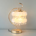 Mother Of Pearls White Hanging Disks Table Lamp(Pair) for bedrooms