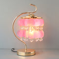 Mother Of Pearls Pink Hanging Disks Table Lamp(Pair) for bedrooms
