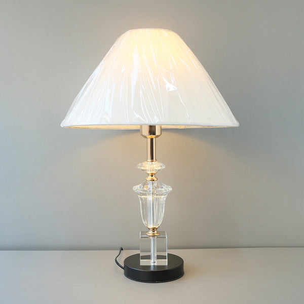 Crystal Clear Box and Bell Table Lamps (Pair) for bedrooms
