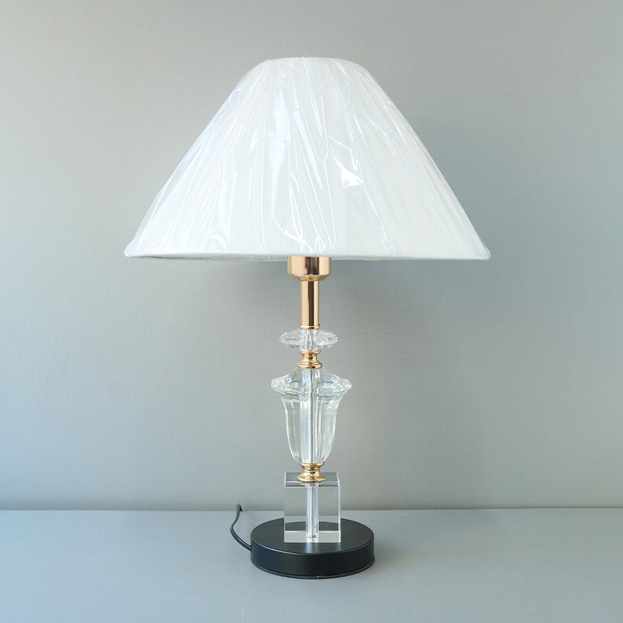 Crystal Clear Box and Bell Table Lamps (Pair) for bedrooms