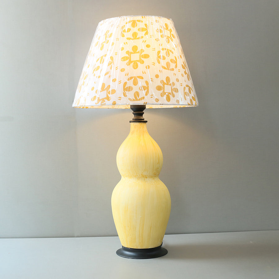 Rustic Double Bottle Yellow Texture Table Lamps (Pair) for bedrooms