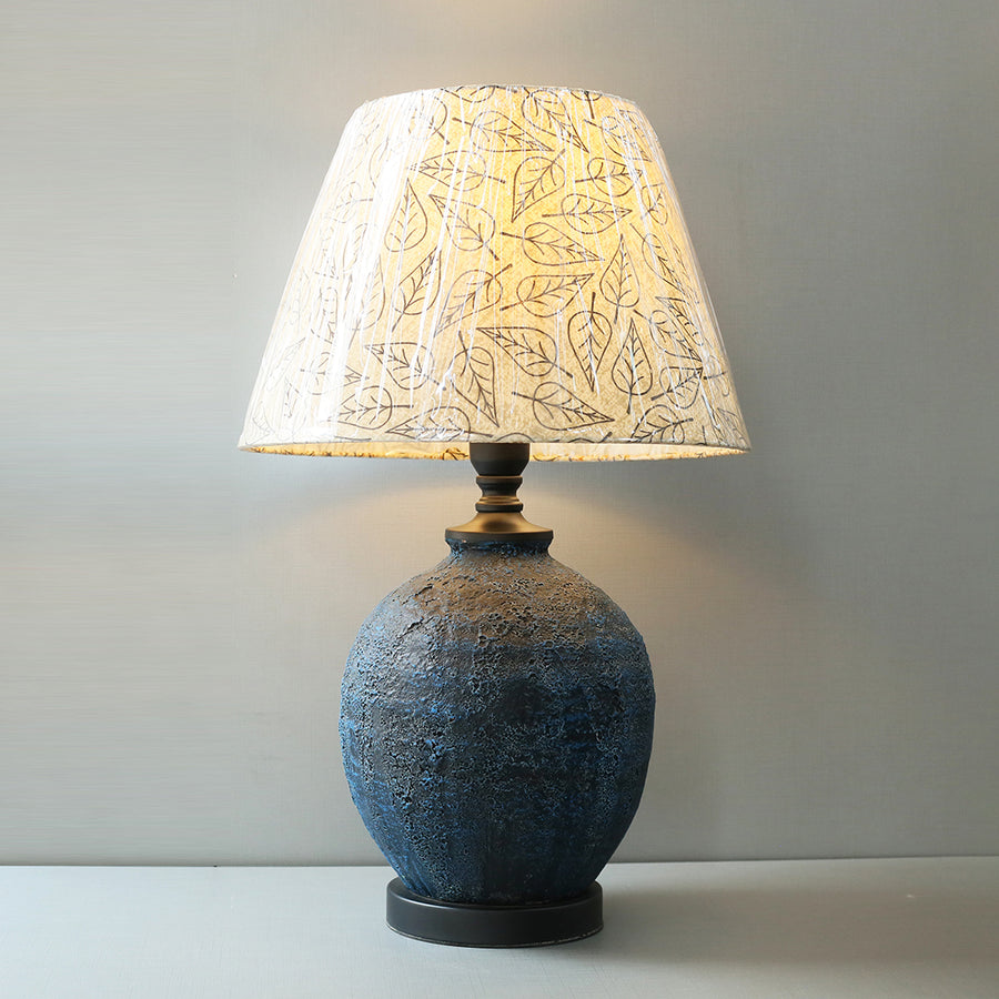 Rustic Blue Texture Table Lamps (Pair) for bedrooms