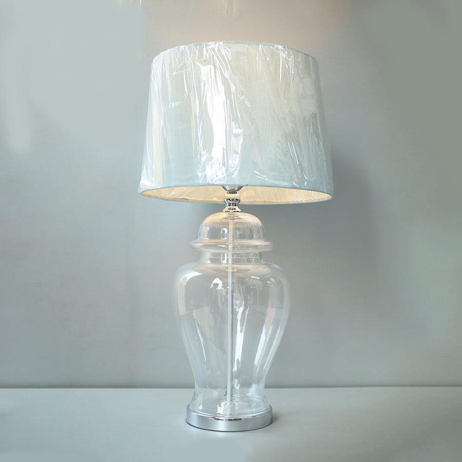 Ginger Shape Clear Glass Table Lamps (Pair) for bedrooms