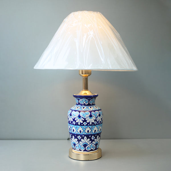 Ceramic Handmade Blue Pottery 06 Table Lamps (Pair) for bedrooms