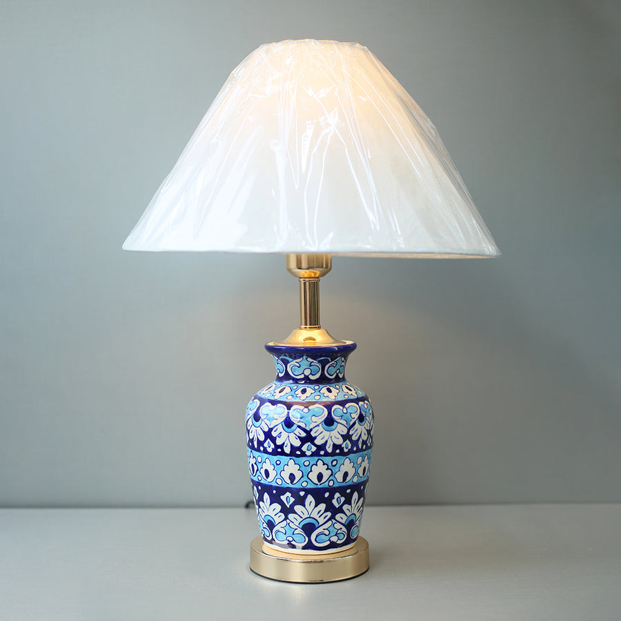 Ceramic Handmade Blue Pottery 06 Table Lamps (Pair) for bedrooms
