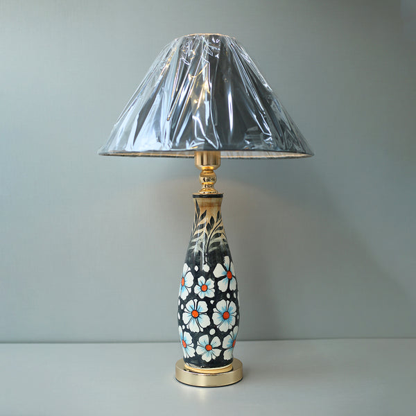 Ceramic Handmade Blue Pottery Bottle Table Lamps (Pair) for bedrooms