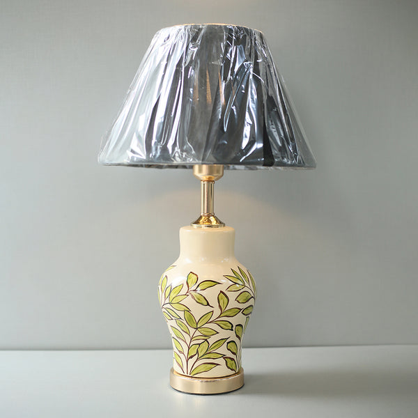 Ceramic Raim Green leaves Small Table lamps (Pair) for bedrooms