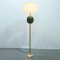 Ceramic 914 Green & Golden Corner Floor Lamp (Each) for living rooms