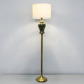Ceramic Dice Green and Golden Corner Floor Lamp (Each) for living rooms
