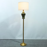 Ceramic Dice Green and Golden Corner Floor Lamp (Each) for living rooms