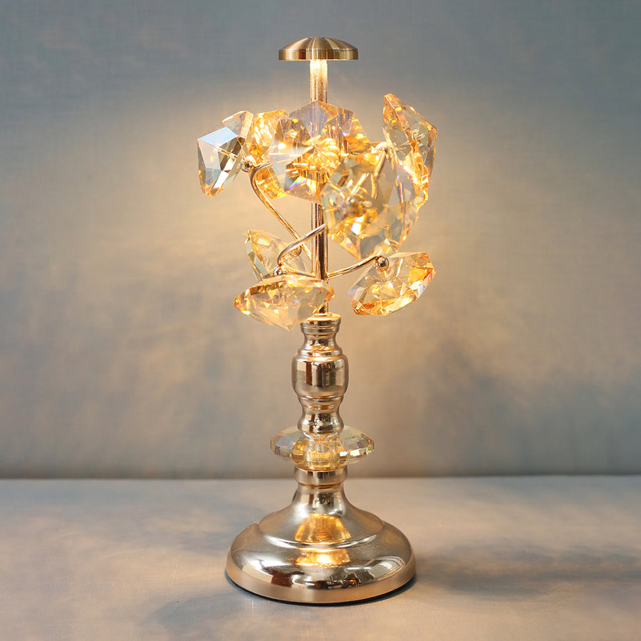 Crystal Multi Floral Table Lamps (Each) for bedrooms
