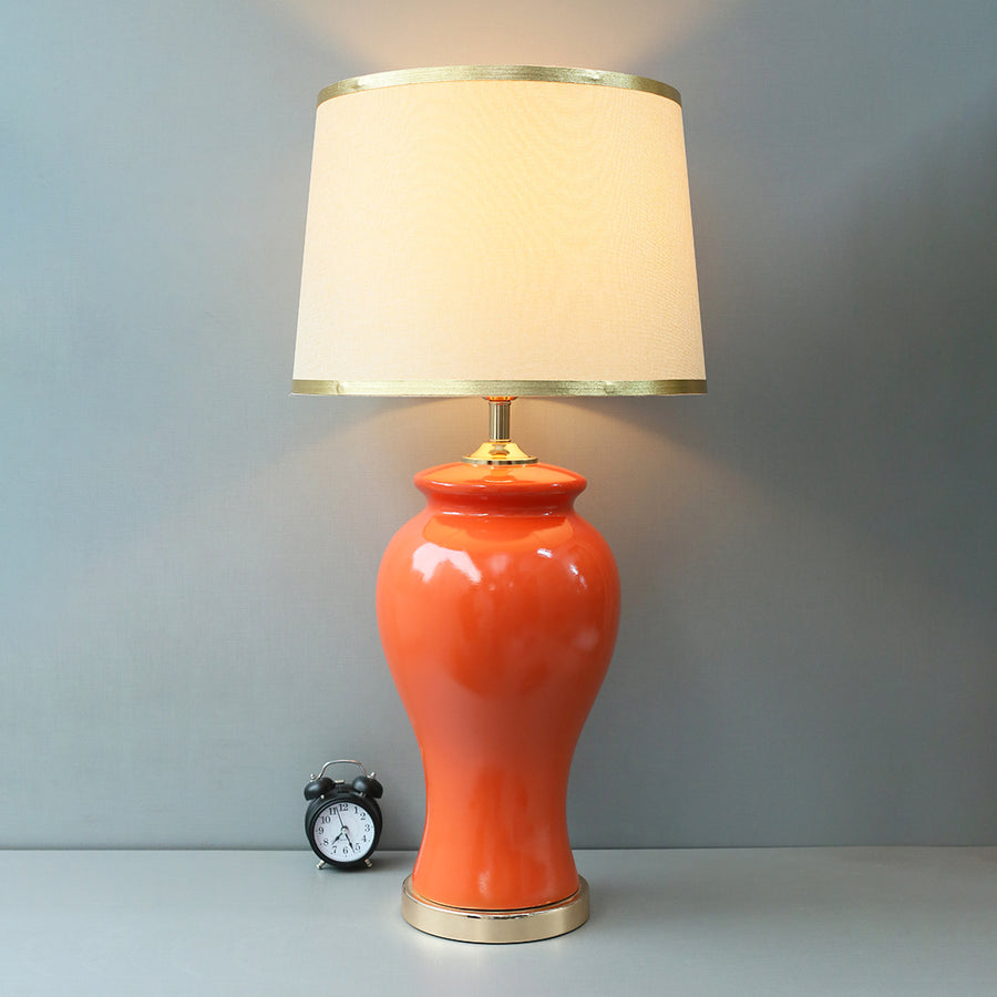 Ceramic Reshaim Orange Lounge Lamps(Pair) for bedrooms