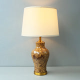 Ceramic Raim Brown Texture Side Table Lamps (Pair) for bedrooms