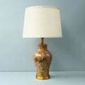Ceramic Raim Brown Texture Side Table Lamps (Pair) for bedrooms