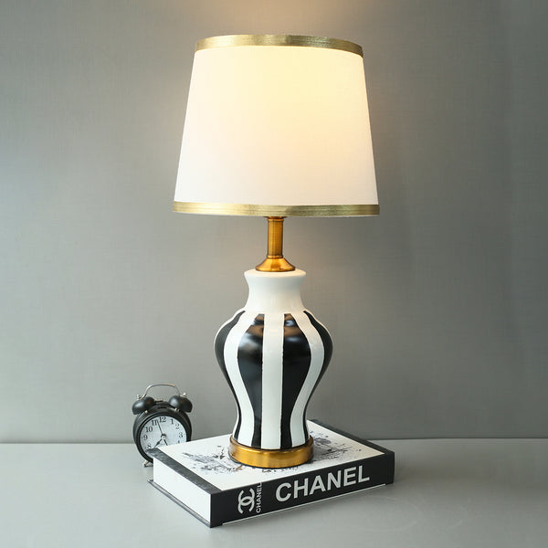 Ceramic GN Raim Zebra Black&White Table Lamps (Pair) for bedrooms