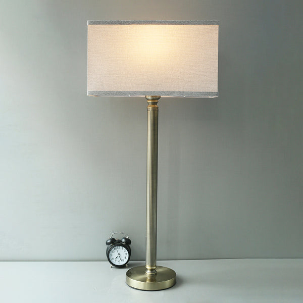 Metal Fancy Rod Antique Brass Color Lamps For Console Decoration (Pair) for bedrooms