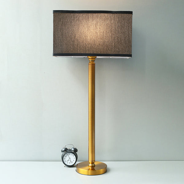 Metal Fancy Rod Golden Brass Color Lamps For Console Decoration (Pair) for bedrooms