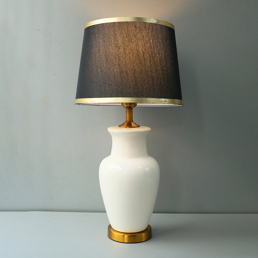 Ceramic Jar Off White Medium Table Lamp (Pair) for bedrooms