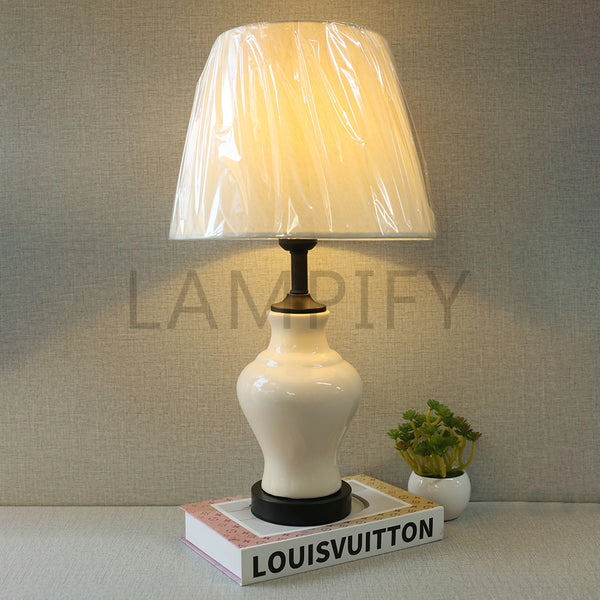 Ceramic Raim Small Off White Table Lamps (Pair) for bedrooms