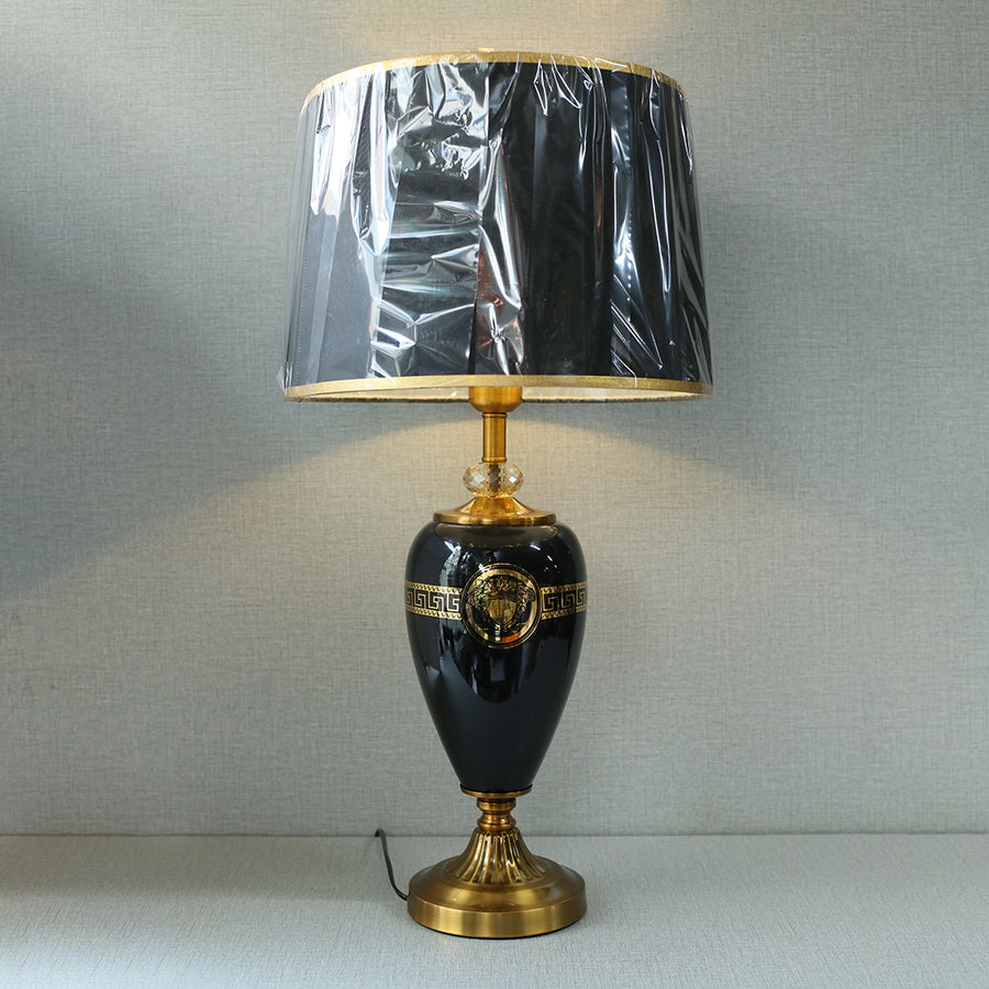 Printed Model J022 Black Glass Table Lamp (Pair) for bedrooms