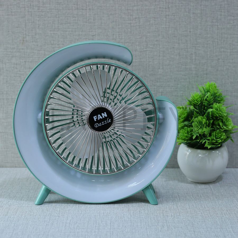 Colorful Desktop Fan with RGB. Table Lamp for bedrooms