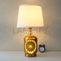 Metal Model 190140 Beads Golden Table lamps (Pair) for bedrooms