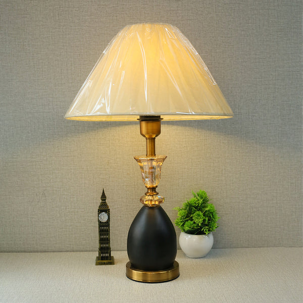 Metal Model MCL Oval Matt Black Table Lamps (Pair) for bedrooms