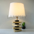 Wooden Plates Beach Color Table Lamps (Pair) for bedrooms