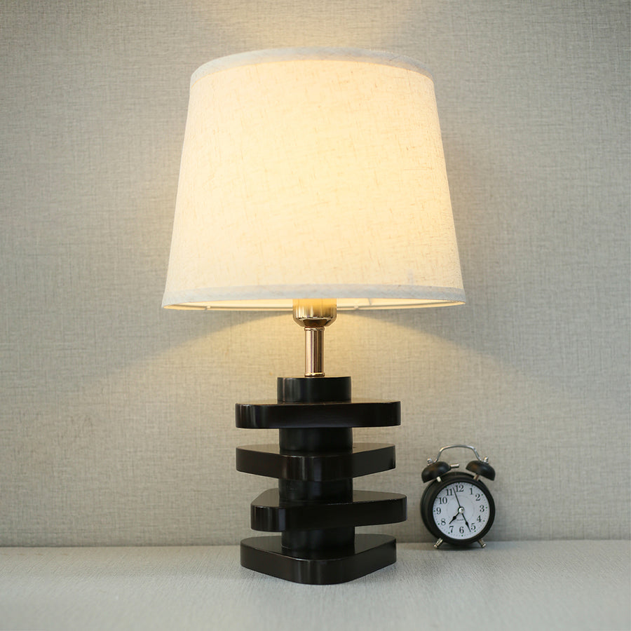 Wooden Plates Dark Brown Table Lamps (Pair) for bedrooms