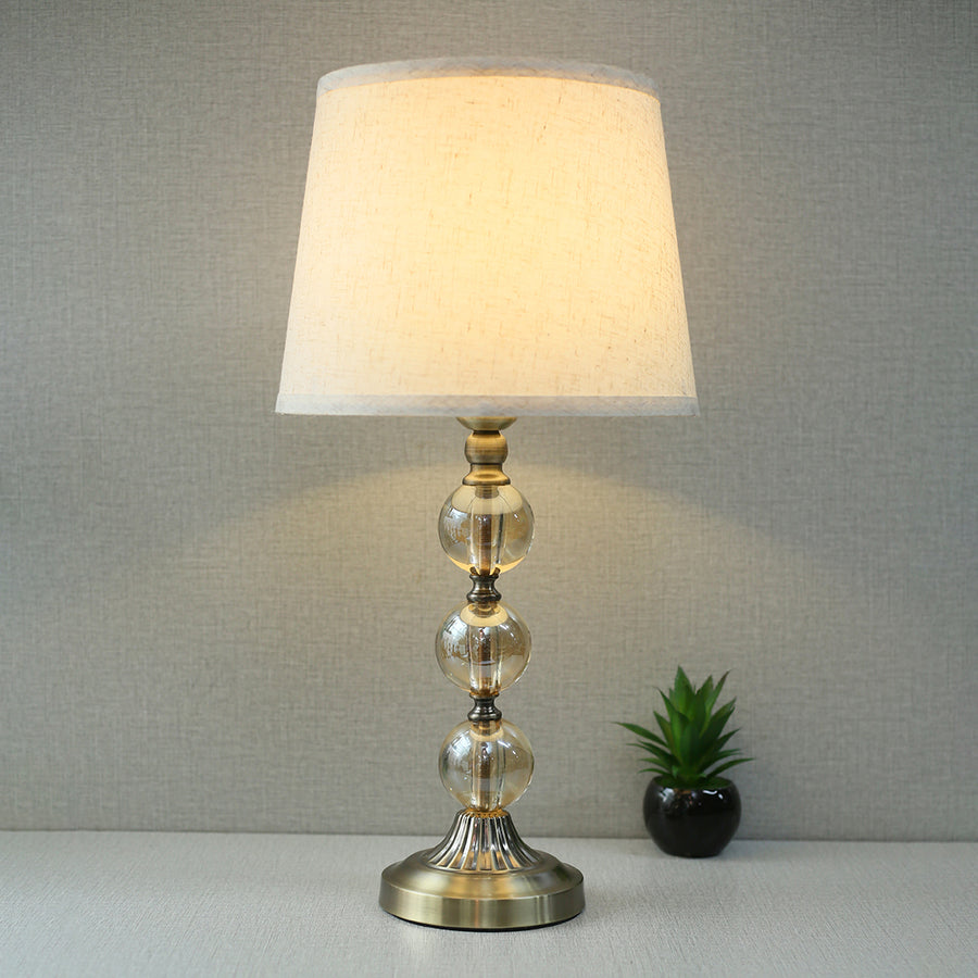 Tri Crystal Plain Balls Table lamps (Pair) for bedrooms