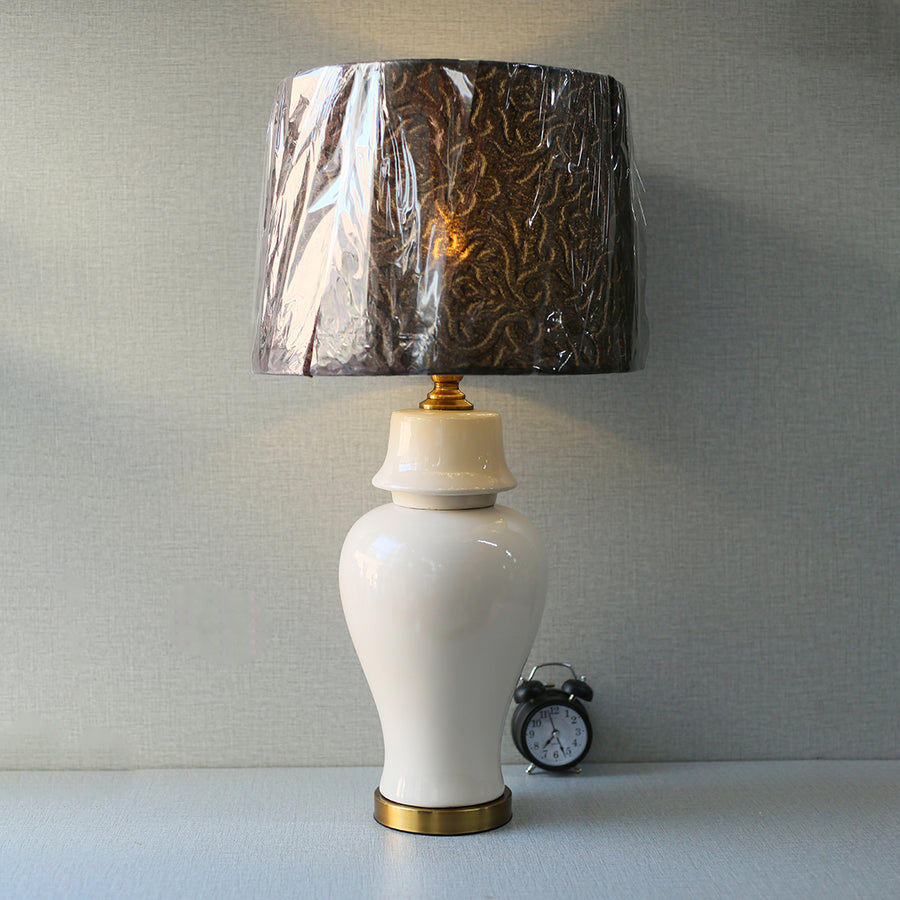 Ceramic 1301 Candy Off White Lounge Table lamps (Pair) for bedrooms