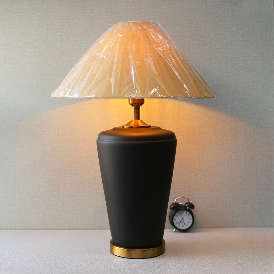 Ceramic 18504 Matt Black Table Lamp (Pair) for bedrooms