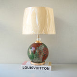 Turkish MD-200 Round Shape Glass Table Lamps (Pair) for bedrooms