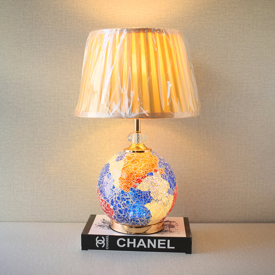 Turkish MD-200 Round Shape Glass Table Lamps (Pair) for bedrooms