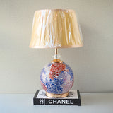 Turkish MD-200 Round Shape Glass Table Lamps (Pair) for bedrooms