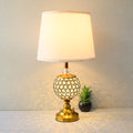 Metal Beads Round Double Light GB-BK Table lamps (Pair) for bedrooms