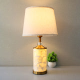 Mother Of Pearls Cylinder 5×8 Double Light Table Lamps (Pair) for bedrooms