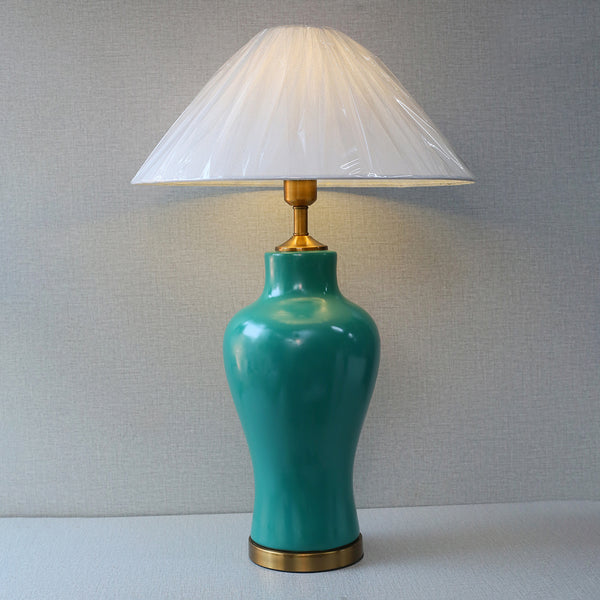 Ceramic Raim Emerald Jade Green Lounge Lamps (Pair) for bedrooms
