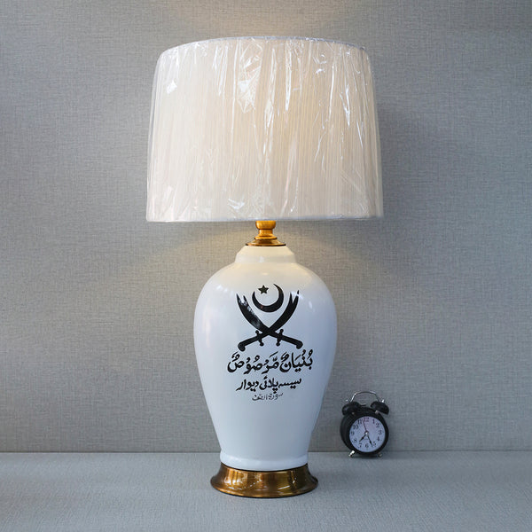 Ceramic “Bunyan Marsoos” Handpainted Table Lamps (Pair) for bedrooms