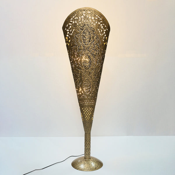 Metal Handicraft Cone Floor (Each) Table Lamp for living rooms