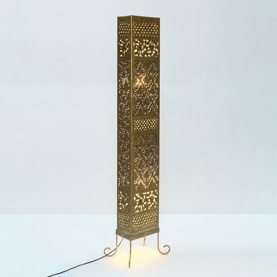 Metal Handcrafted Rectangle Floor (Each) Table Lamp for living rooms