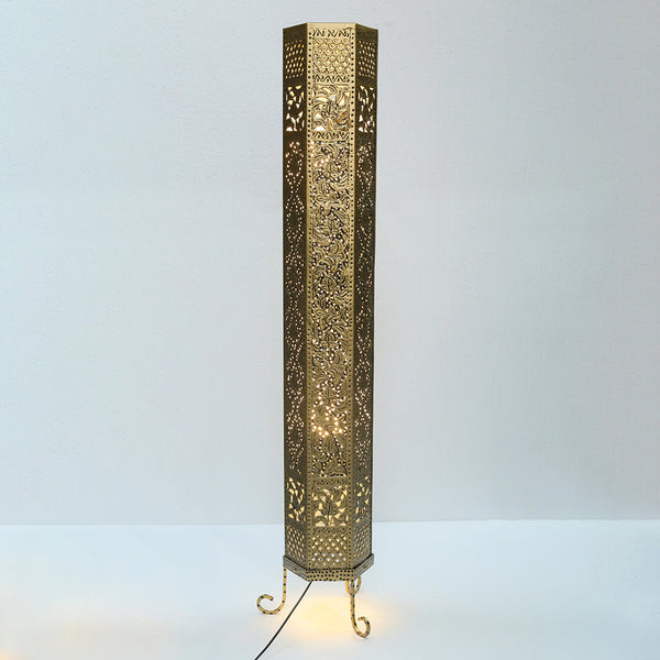Metal Handcrafted Hexagon Shape Floor (Each) Table Lamp for living rooms