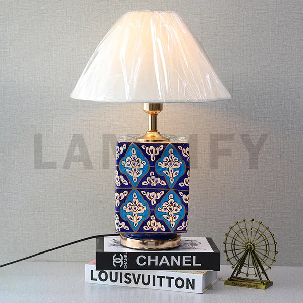 Camel Skin Box Shape 03 Table Lamp (Pair) for bedrooms