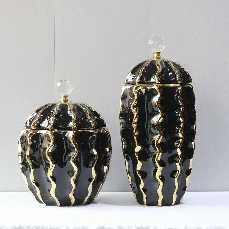 Urn Mode 914 Black & Golden (Set) Table Lamp for living rooms