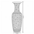 Porcelain Blue Pottery Floor Vase 02 (Each) Delivery Only For LHR,ISB for living rooms